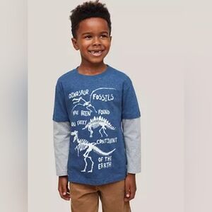 3/$13 EUC Long Sleeve Dinosaurs Tee - John Lewis - Child Size 9